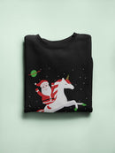 Santa On A Unicorn Women's Sweatshirt