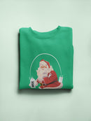 Santa Claus With Milk Women's Sweatshirt