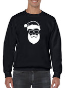 Cool Santa With Glasses Men's Sweatshirt