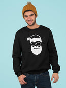 Cool Santa With Glasses Men's Sweatshirt