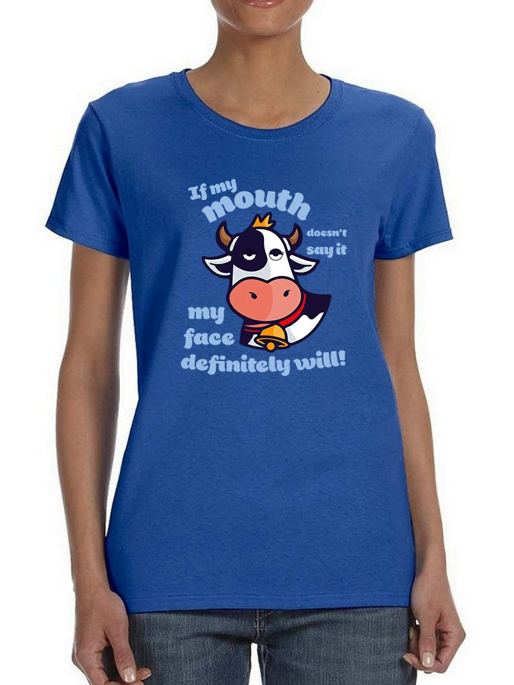 Sarcastic Cow Women's Shaped T-shirt