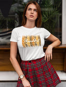 Fashion Style Thankful Title Women's Shaped T-shirt