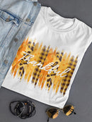 Fashion Style Thankful Title Women's Shaped T-shirt