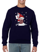 Santa Taking A Dump Men's Sweatshirt