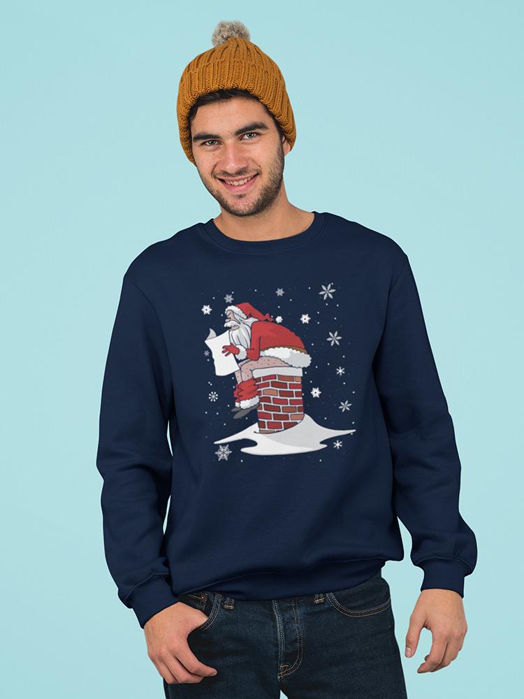 Santa Taking A Dump Men's Sweatshirt