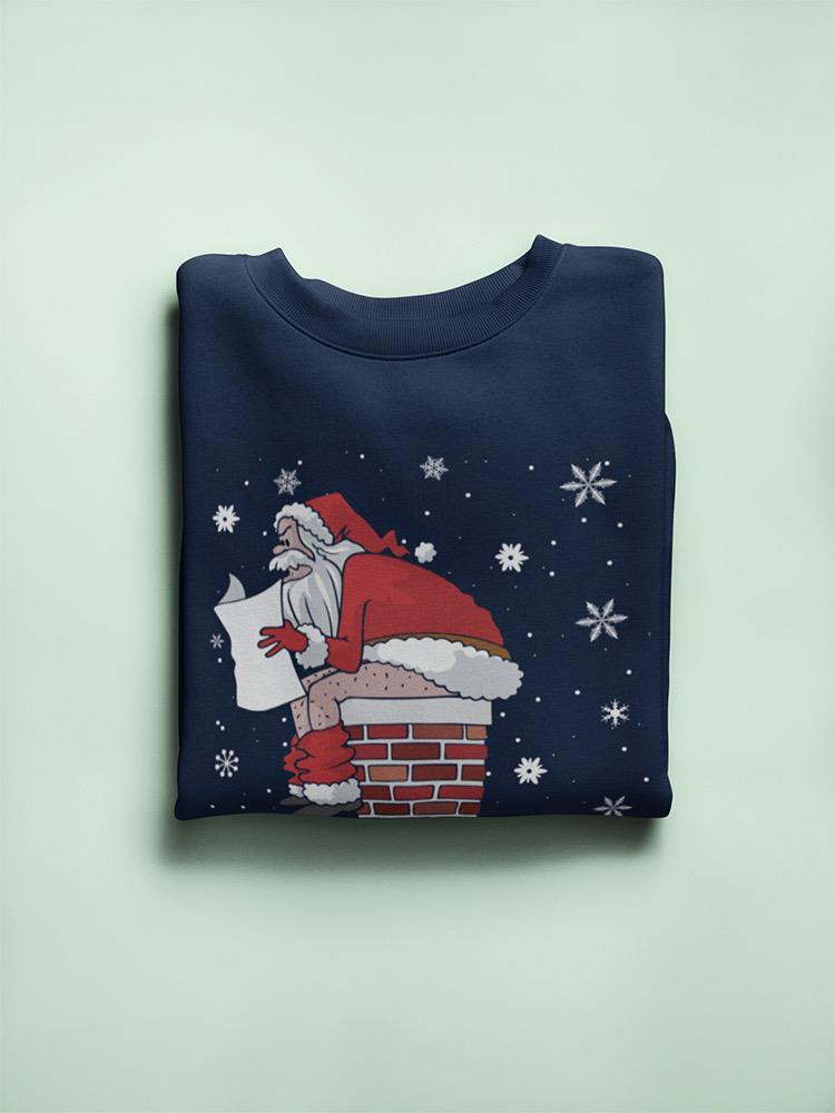 Santa Taking A Dump Men's Sweatshirt