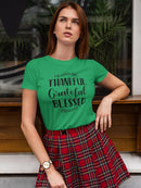 Thankful Greatful Blessed Women's Shaped T-shirt
