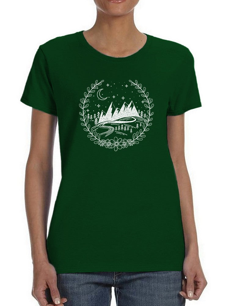 Mountain Night Landscape Women's T-shirt