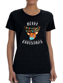 Merry Deer-Mas Women's Shaped T-shirt