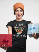 Merry Deer-Mas Women's Shaped T-shirt