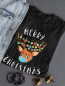 Merry Deer-Mas Women's Shaped T-shirt