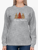Merry Christmas Wrapped Pines Women's Sweatshirt