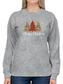 Merry Christmas Wrapped Pines Women's Sweatshirt