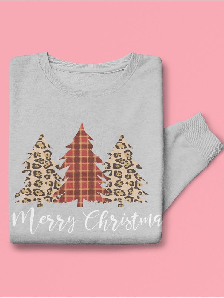 Merry Christmas Wrapped Pines Women's Sweatshirt
