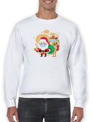 Santa With A Mask Men's Apparel