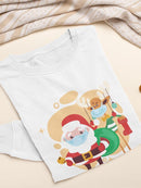 Santa With A Mask Men's Apparel