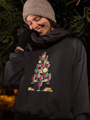 Wine Christmas Tree Women's Sweatshirt