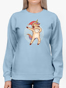 Dabbing Christmas Unicorn Women's Sweatshirt