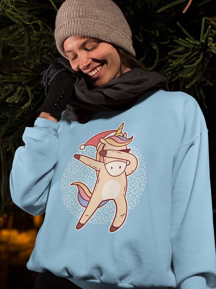 Dabbing Christmas Unicorn Women's Sweatshirt