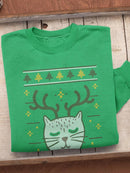 Sleepy Cat Reindeer Women's Apparel