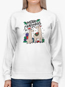 Merry Christmas Llamas Women's Apparel