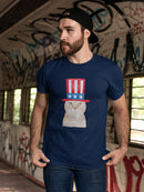 Cat With American Top Hat Men's T-shirt