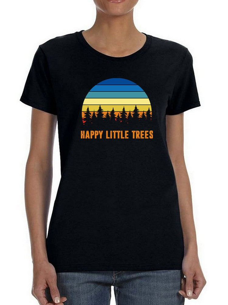 Happy Little Trees Women's Shaped T-shirt