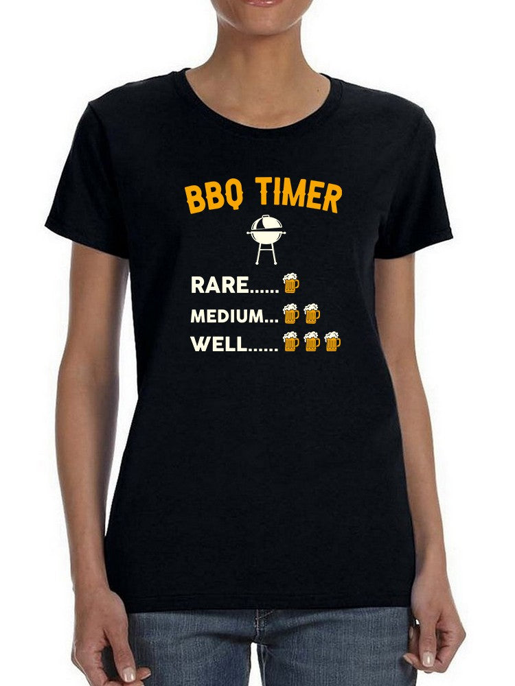 Bbq Timer Women's Shaped T-shirt