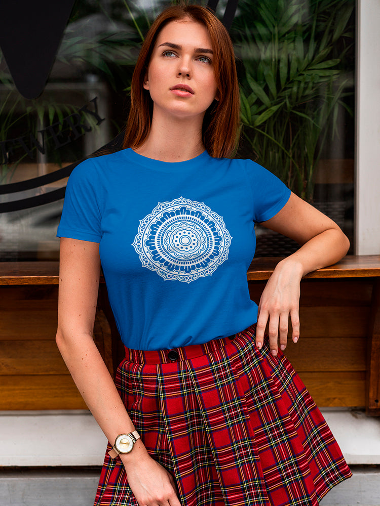 Circular Pattern Women's Shaped T-shirt