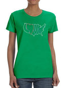 Love Map Shaped Tee Women's -GoatDeals Designs