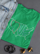 Love Map Shaped Tee Women's -GoatDeals Designs