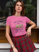 Better With Dogs Shaped Tee Women's -GoatDeals Designs