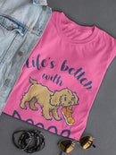 Better With Dogs Shaped Tee Women's -GoatDeals Designs