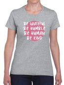 Be Grateful Be Kind Shaped Tee Women's -GoatDeals Designs