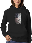 United States Vertical Flag Hoodie Women's -GoatDeals Designs