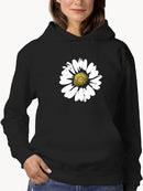 White Daisy Flower Hoodie Women's -GoatDeals Designs