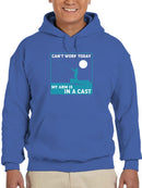 Can't Work Today, Arm In A Cast Hoodie Men's -GoatDeals Designs