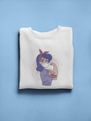 Cool Sketch Strong Woman Sweatshirt Women's -GoatDeals Designs