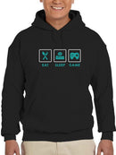 Eat. Sleep. Game. Repeat Hoodie Men's -GoatDeals Designs