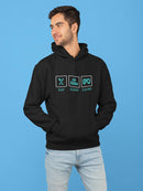 Eat. Sleep. Game. Repeat Hoodie Men's -GoatDeals Designs