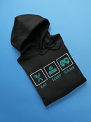 Eat. Sleep. Game. Repeat Hoodie Men's -GoatDeals Designs