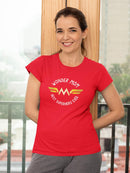 Wonder Mom, The Best Heroine Shaped Tee Women's -GoatDeals Designs