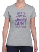 Amazing Aunt Funny Quote Shaped Tee Women's -GoatDeals Designs