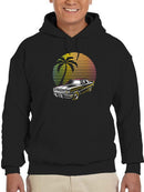 Retro Sunset Car Hoodie Men's -GoatDeals Designs