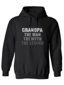 Grandpa The Man The Myth Hoodie Men's -GoatDeals Designs