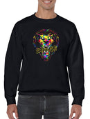 Savage Artistic Lion Design Sweatshirt Men's -GoatDeals Designs