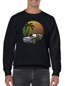 Sunset Car Sweatshirt Men's -GoatDeals Designs
