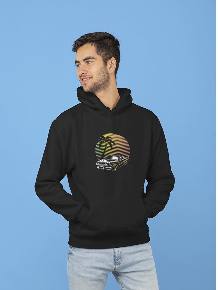Sunset Car Sweatshirt Men's -GoatDeals Designs