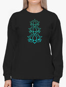 Sacred Lotus Design Sweatshirt Women's -GoatDeals Designs