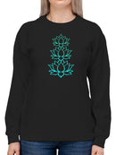 Sacred Lotus Design Sweatshirt Women's -GoatDeals Designs